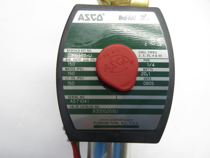 ASCO 8300G058U 120V 150PSI 1/4" NSNP