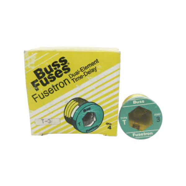 BUSSMANN T-3 (PKG OF 4) (YL/GR) NSMP