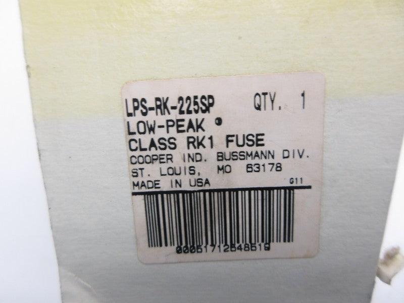 BUSSMANN LPS-RK-225SP 600VAC 225A (YELLOW) NSMP