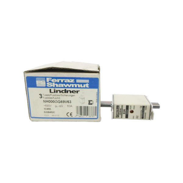 FERRAZ SHAWMUT NH000GG69V63 690V 63A (PKG OF 3) (BLUE) NSMP