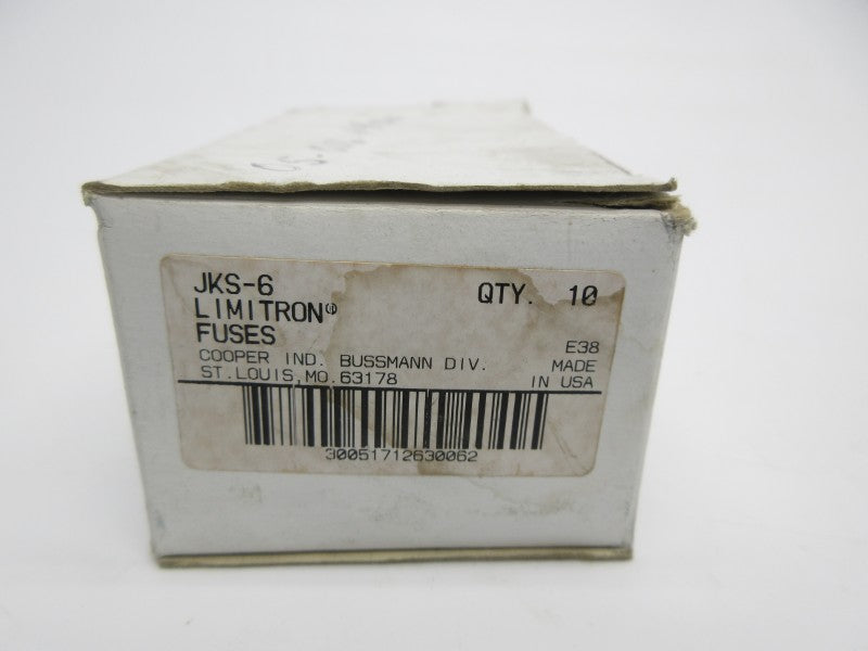 BUSSMANN JKS-6 600VAC 6A (PKG OF 10) (WHITE) NSMP