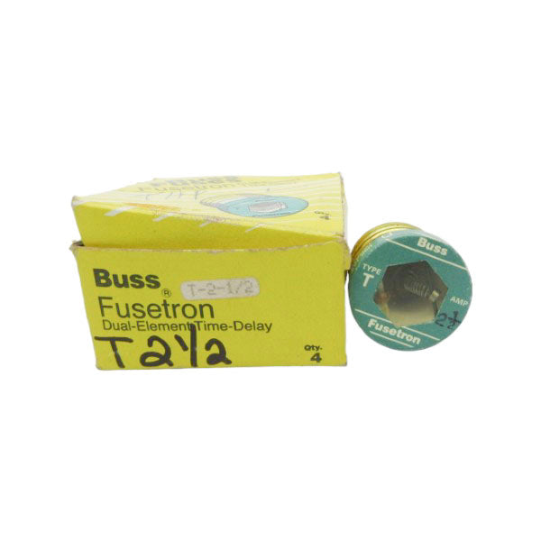 BUSSMANN T-2-1/2 (PKG OF 4) (YL/GR) NSMP