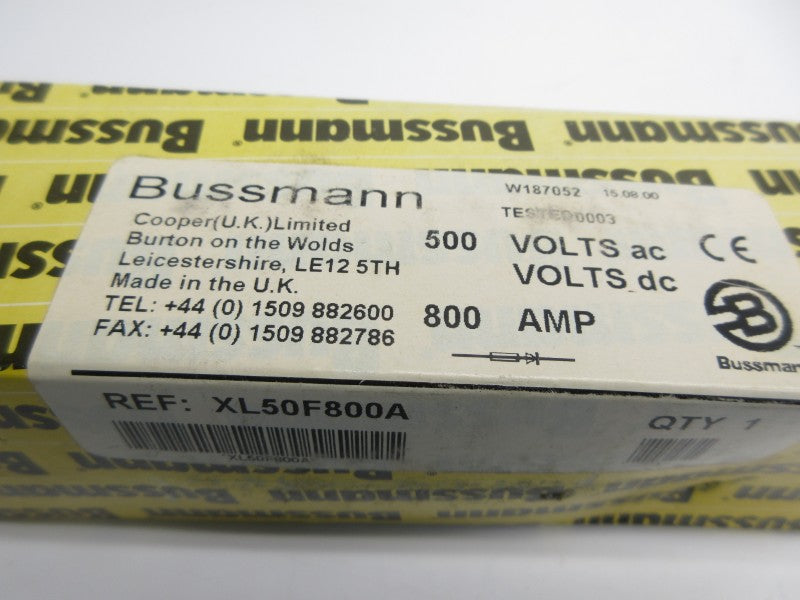 BUSSMANN XL50F800A 500VAC/DC 800A (YELLOW) NSMP