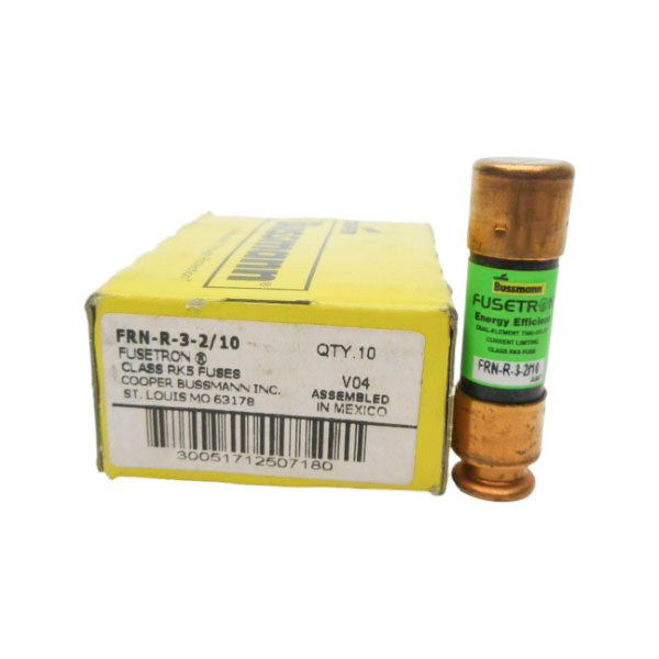 BUSSMANN FRN-R-3-2/10 250VAC 3-2/10A (PKG OF 10) (YELLOW) NSMP