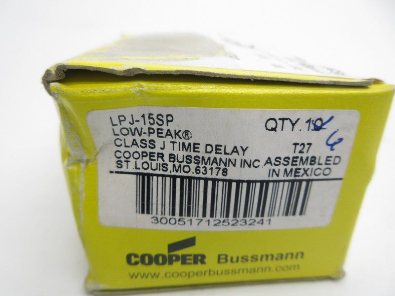 BUSSMANN LPJ-15SP 600VAC 15A (PKG OF 6) (YELLOW) NSMP