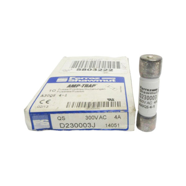 FERRAZ SHAMWUT D230003J 300VAC 4A (PKG OF 10) (BLUE) NSMP