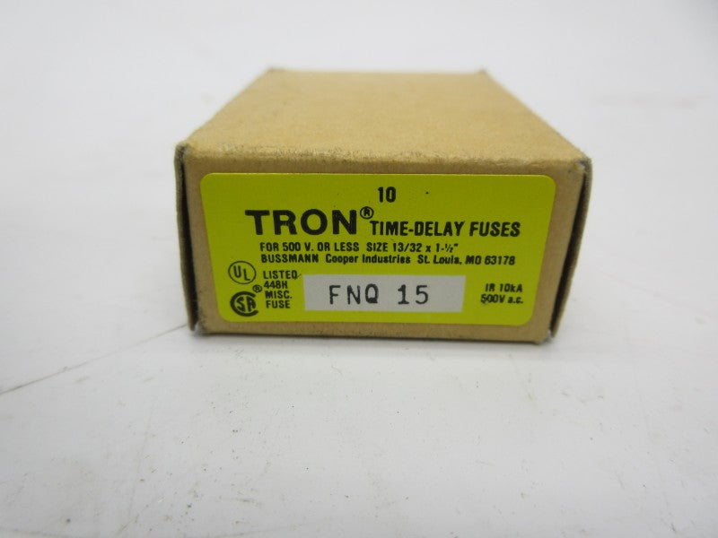 BUSSMANN FNQ15 600VAC 15A (PKG OF 10) (BR/YL) NSMP