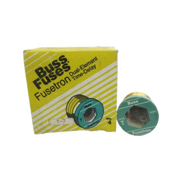 BUSSMANN T-7 125VAC 7A (PKG OF 4) (YL/GR) NSMP