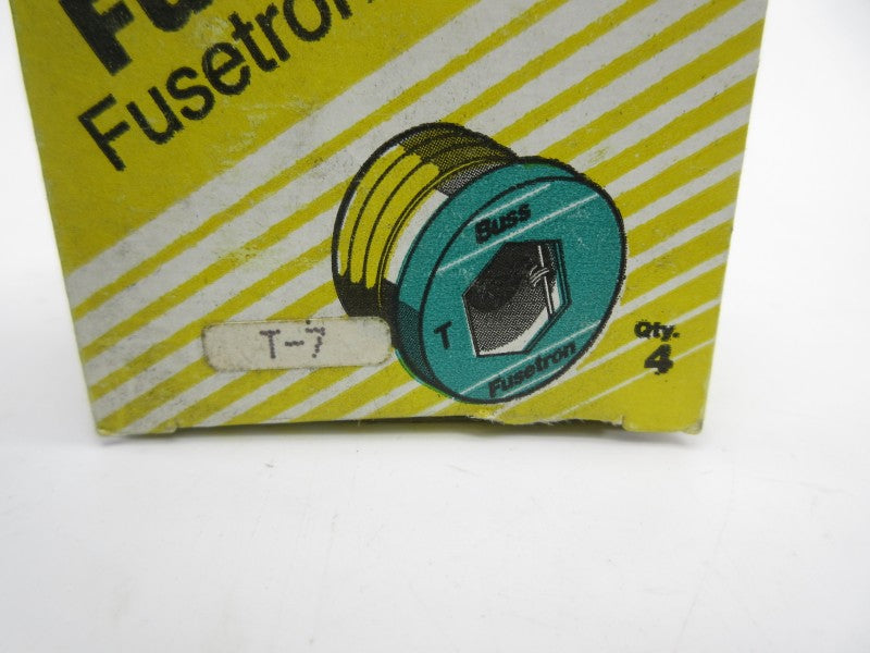 BUSSMANN T-7 125VAC 7A (PKG OF 4) (YL/GR) NSMP