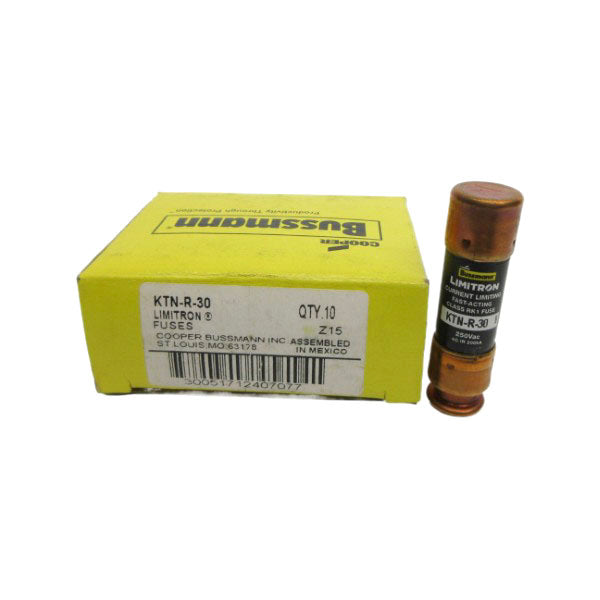 BUSSMANN KTN-R-30 250VAC 30A (PKG OF 10) (YL/BK) NSMP