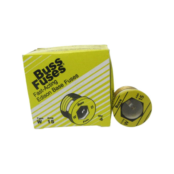 BUSSMANN W15 125VAC 15A (PKG OF 4) (YL/YL) NSMP