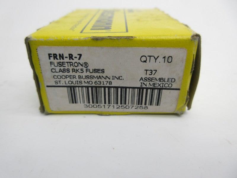 BUSSMANN FRN-R-7 250VAC 7A (PKG OF 10) (YL/BK) NSMP