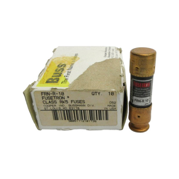 BUSSMANN FRN-R-10 250VAC 10A (PKG OF 10) (YL/BK) NSMP
