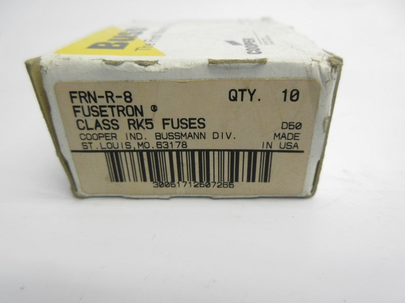 BUSSMANN FRN-R-8 250VAC 8A (PKG OF 10) (WH/BK) NSMP