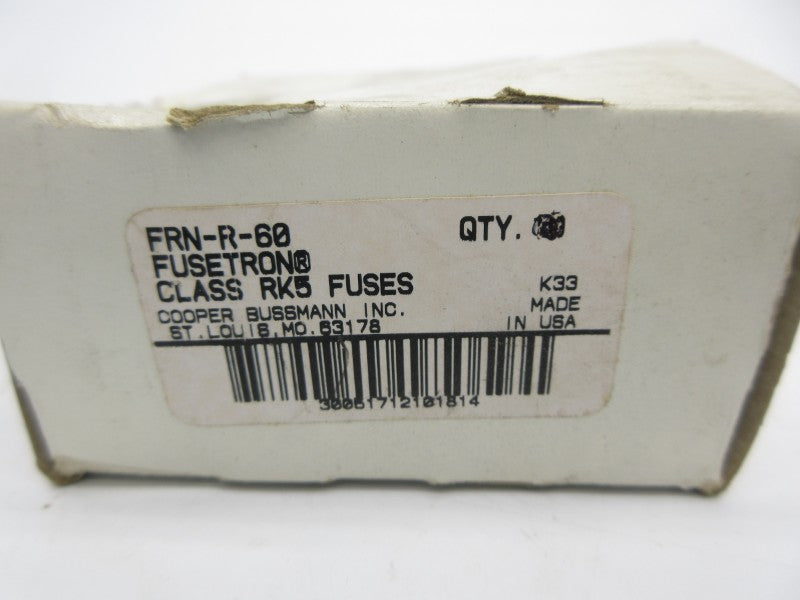 BUSSMANN FRN-R-60 250VAC 60A (PKG OF 7) (WH/BK) NSMP