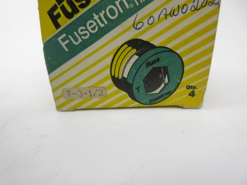 BUSSMANN T-3-1/2 125VAC 3-1/2A (PKG OF 4) (YL/GR) NSMP