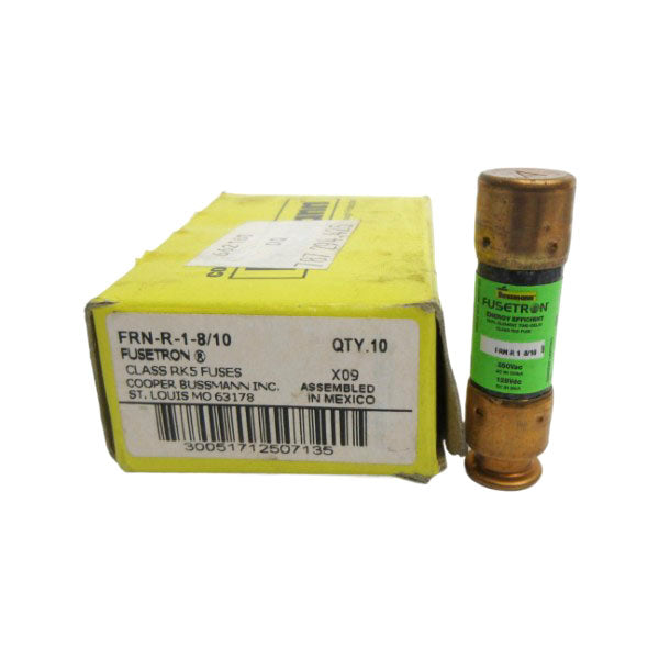 BUSSMANN FRN-R-1-8/10 250VAC 1-8/10A (PKF OF 10) (YL/GR) NSMP