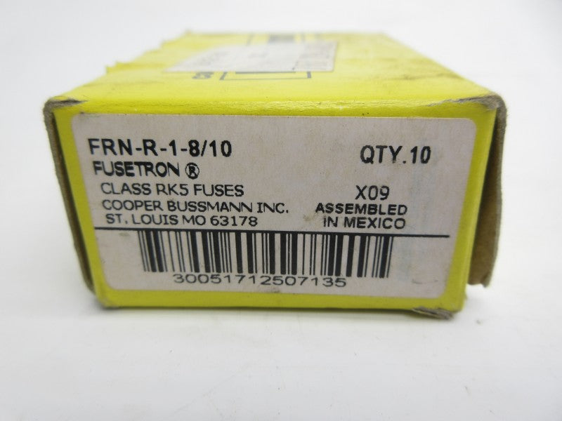 BUSSMANN FRN-R-1-8/10 250VAC 1-8/10A (PKF OF 10) (YL/GR) NSMP