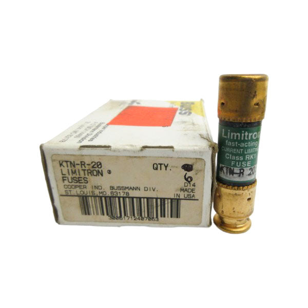 BUSSMANN KTN-R-20 250VAC 20A (PKG OF 6) (WH/GR) NSMP