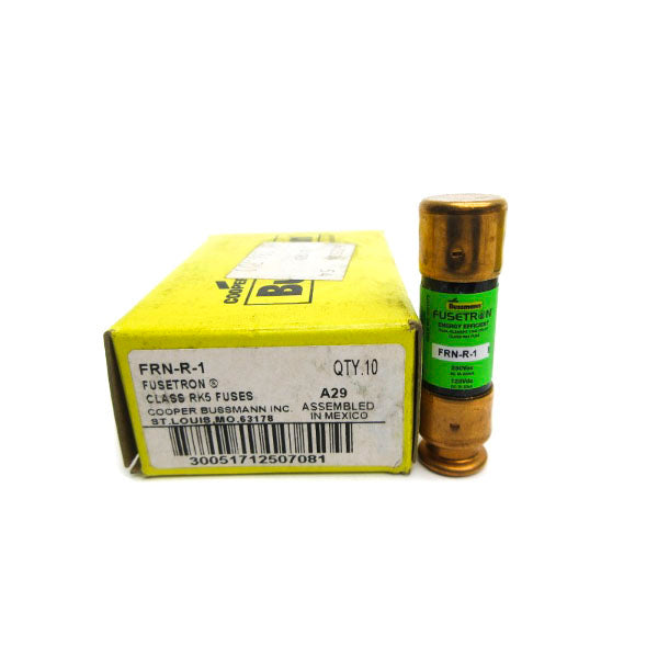 BUSSMANN FRN-R-1 250VAC 1A (PKG OF 10) (YL/GR) NSMP