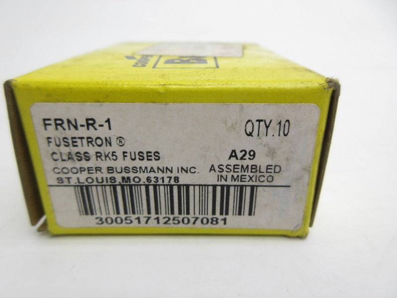 BUSSMANN FRN-R-1 250VAC 1A (PKG OF 10) (YL/GR) NSMP