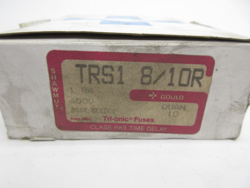 GOULD SHAWMUT TRS1-8/10R 600VAC 1-8/10RA (PKG OF 10) (WH/PK) NSMP