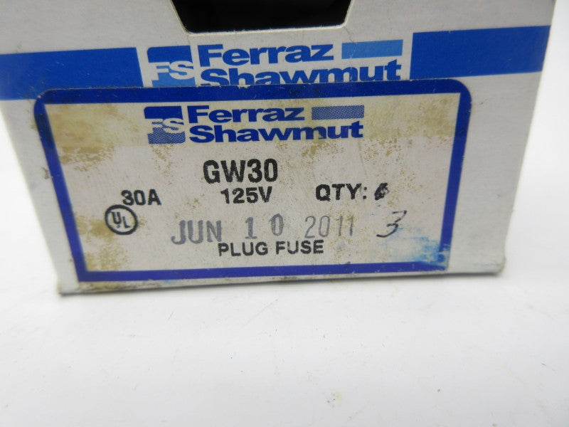 FERRAZ SHAWMUT GW30 125VAC 30A (PKG OF 3) (WH/BL) NSMP