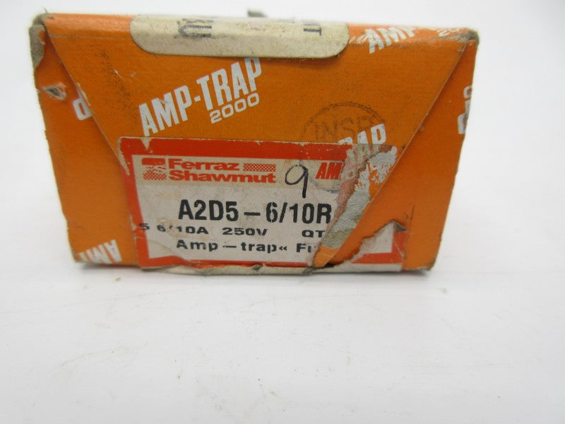 FERRAZ SHAWMUT A2D5-6/10R 250VAC 5-6/10A (PKG OF 9) (ORANGE) NSMP