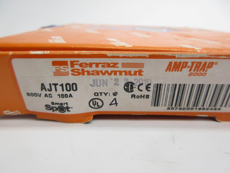 FERRAZ SHAWMUT AJT100 600VAC/DC 100A (PKG OF 4) (ORANGE) NSMP