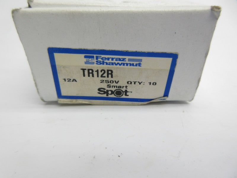 FERRAZ SHAWMUT TR12R 250VAC 12A (PKG OF 10) (WH/BL) NSMP