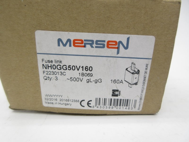 MERSEN NH0GG50V160 500V 160A (PKG OF 2) (BROWN) NSMP