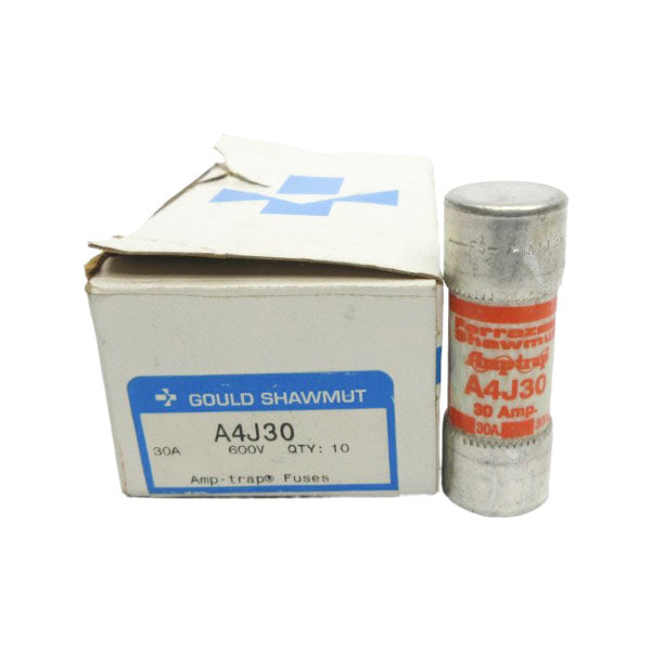 GOULD SHAWMUT A4J30 600VAC 30A (PKG OF 10) (WH/OR) NSMP