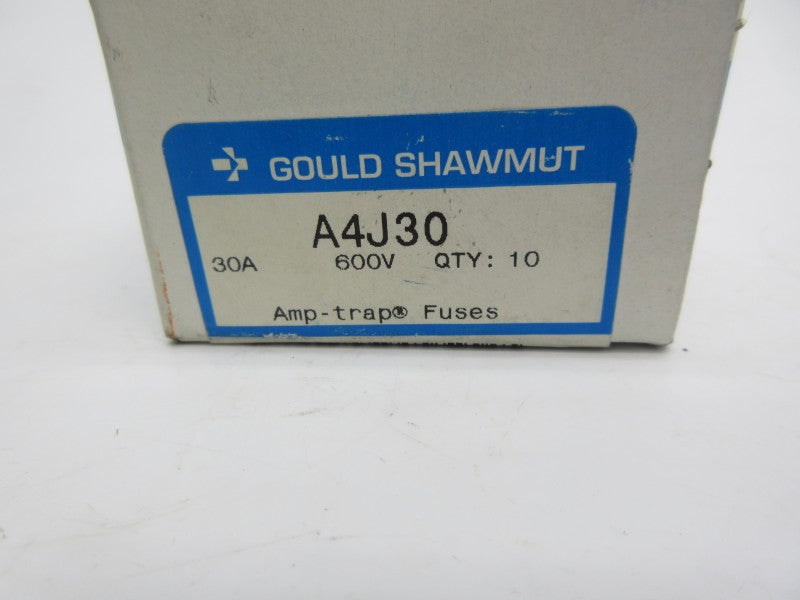 GOULD SHAWMUT A4J30 600VAC 30A (PKG OF 10) (WH/OR) NSMP