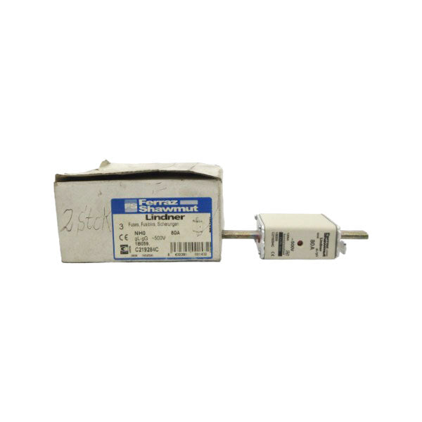FERRAZ SHAWMUT NH0-80A 500V 80A 1B059 (PKG OF 2) (WHITE) NSMP