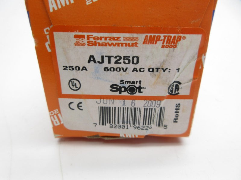 FERRAZ SHAWMUT AJT250 600VAC 250A (ORANGE) NSFS