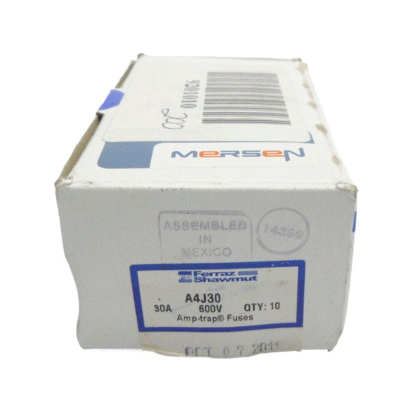 FERRAZ SHAWMUT A4J30 600VAC 30A (PKG OF 10) (WH/BL) NSFS