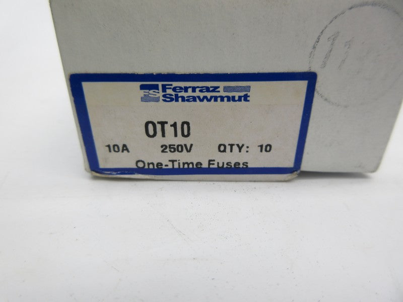 FERRAZ SHAWMUT OT10 250VAC 10A (PKG OF 10) (WH/BL) NSFS
