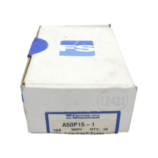 FERRAZ SHAWMUT A50P15-1 500V 15A (PKG OF 10) (WH/BL) NSFS