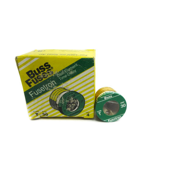 BUSSMANN T-30 125VAC 30A (PKG OF 4) (YL/GR) NSMP