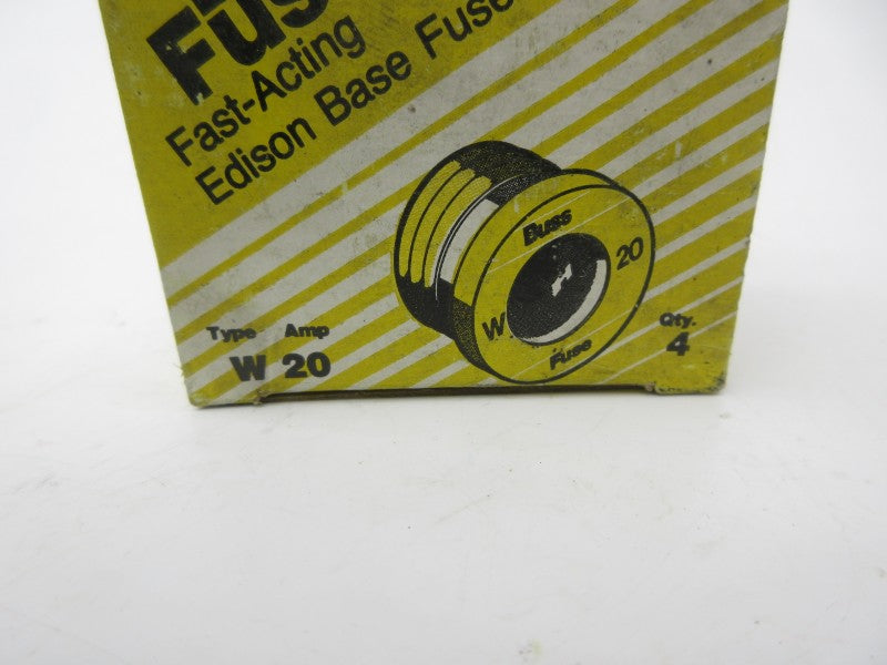 BUSSMANN W-20 125VAC 20A (PKG OF 4) (YL/YL) NSMP