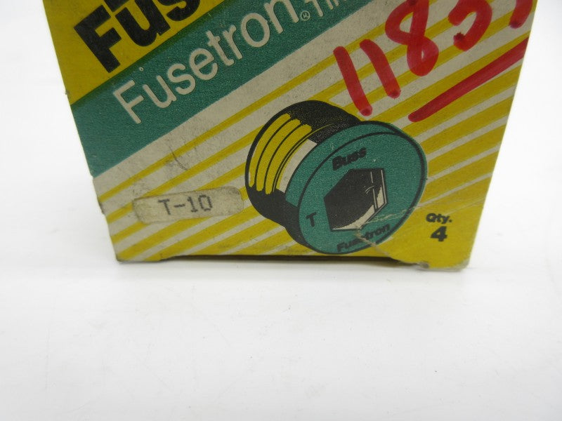 BUSSMANN T-10 125VAC 10A (PKG OF 4) (YL/GR) NSMP