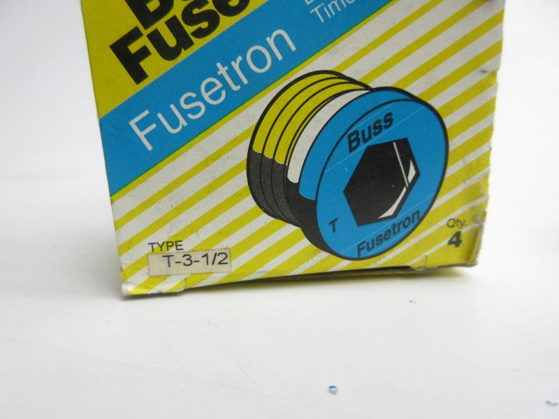 BUSSMANN T-3-1/2 125VAC 3-1/2A (PKG OF 4) (YL/BL) NSMP