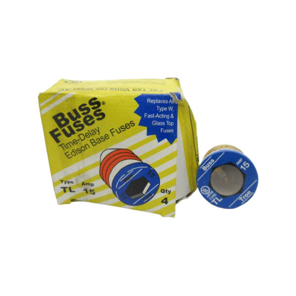 BUSSMANN TL-15 125VAC 15A (PKG OF 4) (YL/BL) NSMP