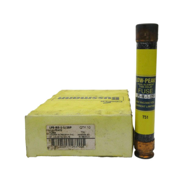 BUSSMANN LPS-RK-1-1/2SP 600VAC 1-1/2A (PKG OF 10) (YL/BL) NSMP