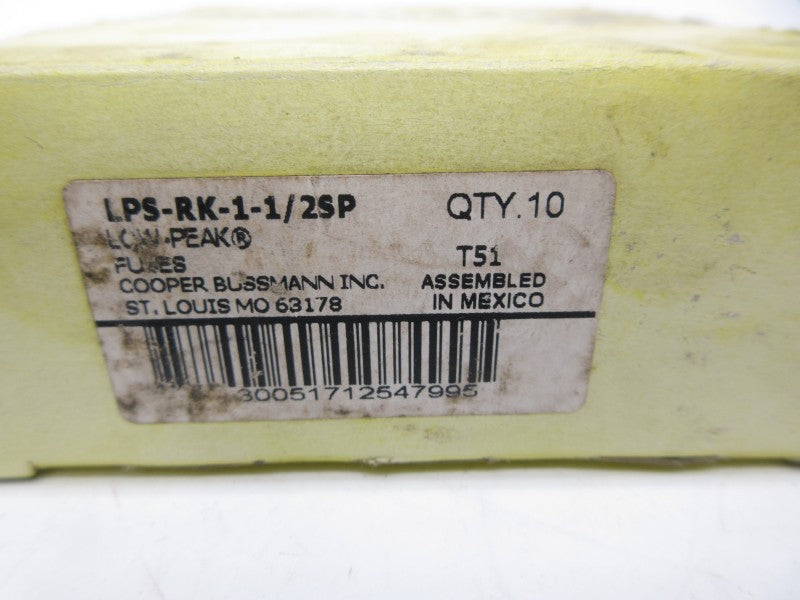 BUSSMANN LPS-RK-1-1/2SP 600VAC 1-1/2A (PKG OF 10) (YL/BL) NSMP