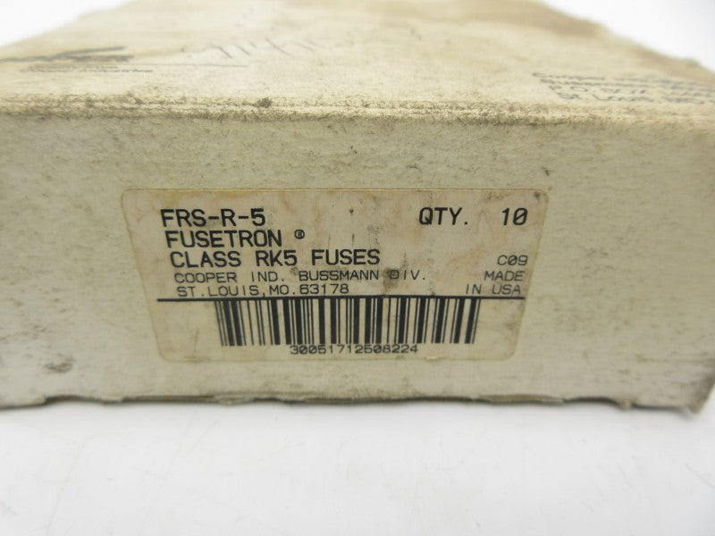 BUSSMANN FRS-R-5 600VAC 5A (PKG OF 10) (WH/PK) NSMP
