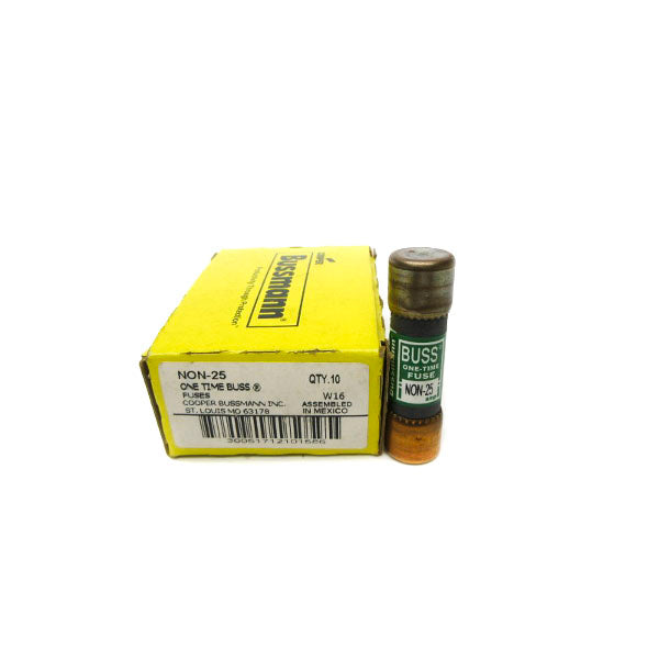 BUSSMANN NON-25 250VAC 25A (PKG OF 10) (YL/GR) NSMP