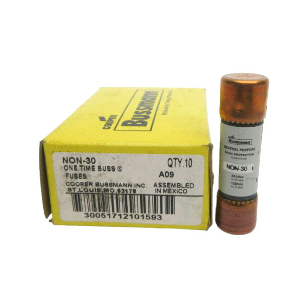 BUSSMANN NON-30 250VAC 30A (PKG OF 10) (YL/GY) NSMP