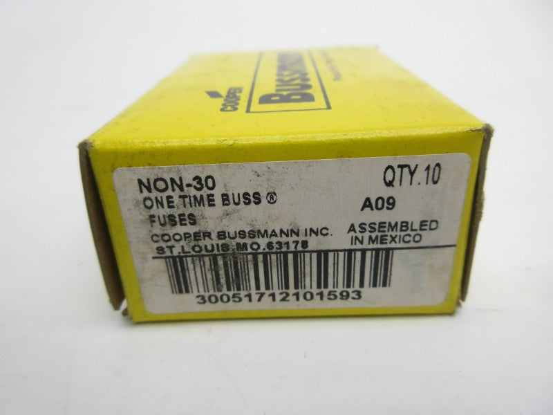 BUSSMANN NON-30 250VAC 30A (PKG OF 10) (YL/GY) NSMP