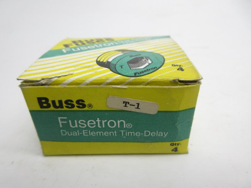 BUSSMANN T-1 125VAC 1A (PKG OF 4) (YL/GR) NSMP